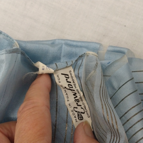 The Crawford of Chicago & Rolling Meadows 100% Silk Scarf. Made in France - Picture 3 of 8